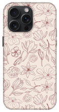 Load image into Gallery viewer, Burgundy Magnolia Pattern - Phone Case
