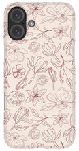 Load image into Gallery viewer, Burgundy Magnolia Pattern - Phone Case