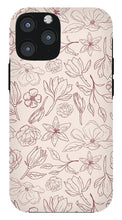 Load image into Gallery viewer, Burgundy Magnolia Pattern - Phone Case