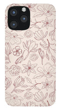 Load image into Gallery viewer, Burgundy Magnolia Pattern - Phone Case