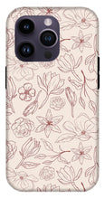 Load image into Gallery viewer, Burgundy Magnolia Pattern - Phone Case