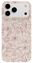 Load image into Gallery viewer, Burgundy Magnolia Pattern - Phone Case