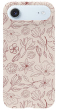 Load image into Gallery viewer, Burgundy Magnolia Pattern - Phone Case