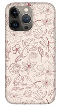 Load image into Gallery viewer, Burgundy Magnolia Pattern - Phone Case