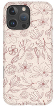 Load image into Gallery viewer, Burgundy Magnolia Pattern - Phone Case