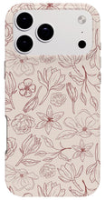 Load image into Gallery viewer, Burgundy Magnolia Pattern - Phone Case