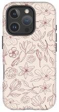 Load image into Gallery viewer, Burgundy Magnolia Pattern - Phone Case
