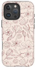 Load image into Gallery viewer, Burgundy Magnolia Pattern - Phone Case