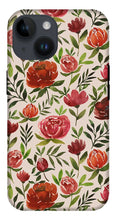 Load image into Gallery viewer, Burgundy Watercolor Floral Pattern - Phone Case