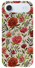 Load image into Gallery viewer, Burgundy Watercolor Floral Pattern - Phone Case
