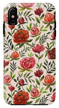Load image into Gallery viewer, Burgundy Watercolor Floral Pattern - Phone Case