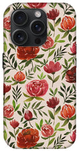 Load image into Gallery viewer, Burgundy Watercolor Floral Pattern - Phone Case