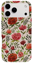 Load image into Gallery viewer, Burgundy Watercolor Floral Pattern - Phone Case