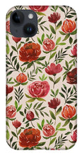 Load image into Gallery viewer, Burgundy Watercolor Floral Pattern - Phone Case