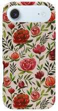 Load image into Gallery viewer, Burgundy Watercolor Floral Pattern - Phone Case