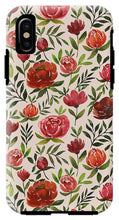 Load image into Gallery viewer, Burgundy Watercolor Floral Pattern - Phone Case