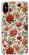 Load image into Gallery viewer, Burgundy Watercolor Floral Pattern - Phone Case