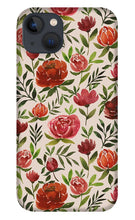Load image into Gallery viewer, Burgundy Watercolor Floral Pattern - Phone Case