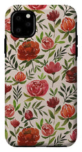 Load image into Gallery viewer, Burgundy Watercolor Floral Pattern - Phone Case