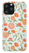 Load image into Gallery viewer, Burnt Orange Floral Pattern - Phone Case