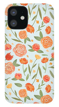 Load image into Gallery viewer, Burnt Orange Floral Pattern - Phone Case