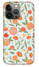 Load image into Gallery viewer, Burnt Orange Floral Pattern - Phone Case