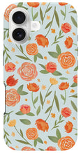 Load image into Gallery viewer, Burnt Orange Floral Pattern - Phone Case