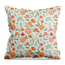 Load image into Gallery viewer, Burnt Orange Floral Pattern - Throw Pillow