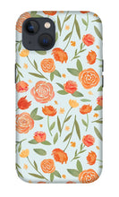 Load image into Gallery viewer, Burnt Orange Floral Pattern - Phone Case
