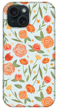 Load image into Gallery viewer, Burnt Orange Floral Pattern - Phone Case