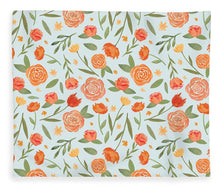 Load image into Gallery viewer, Burnt Orange Floral Pattern - Blanket