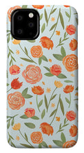 Load image into Gallery viewer, Burnt Orange Floral Pattern - Phone Case