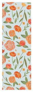 Burnt Orange Floral Pattern - Yoga Mat