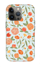 Load image into Gallery viewer, Burnt Orange Floral Pattern - Phone Case