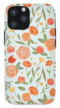 Load image into Gallery viewer, Burnt Orange Floral Pattern - Phone Case