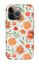 Load image into Gallery viewer, Burnt Orange Flower Burst Pattern - Phone Case