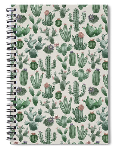 Cactus Pattern - Spiral Notebook