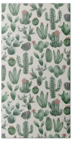 Cactus Pattern - Bath Towel