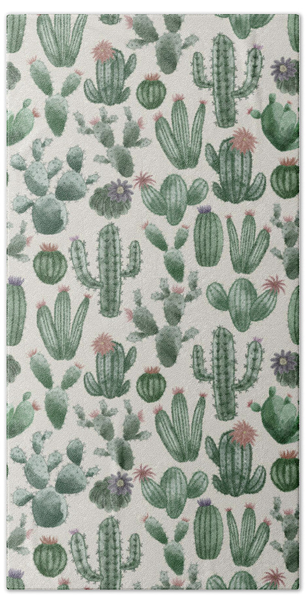 Cactus Pattern - Beach Towel