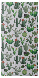 Cactus Watercolor Pattern - Beach Towel