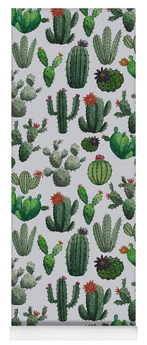Cactus Watercolor Pattern - Yoga Mat