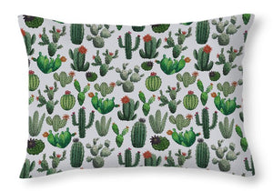 Cactus Watercolor Pattern - Throw Pillow