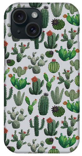 Cactus Watercolor Pattern - Phone Case