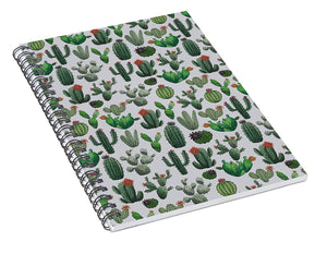 Cactus Watercolor Pattern - Spiral Notebook