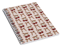 Load image into Gallery viewer, Bows and Cherries Pattern - Spiral Notebook