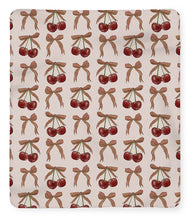 Load image into Gallery viewer, Bows and Cherries Pattern - Blanket