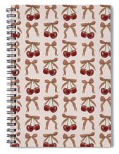 Load image into Gallery viewer, Bows and Cherries Pattern - Spiral Notebook