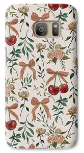 Cherry and Roses Pattern - Phone Case