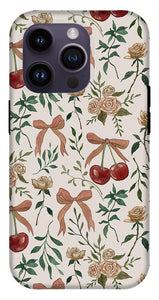 Cherry and Roses Pattern - Phone Case