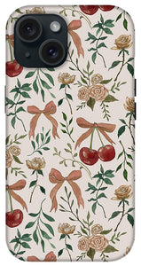 Cherry and Roses Pattern - Phone Case